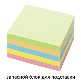 Блок для записей непроклеенный, 9х9х5 см, плотность 80 г/м2, цветной, ОФИСМАГ, 127801