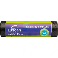Мешки для мусора Luscan 120 л чёрные (ПНД 14 мкм, 10 штук)