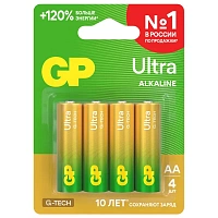 Батарейка GP Ultra AA (LR6) 15AU алкалиновая, BC4
