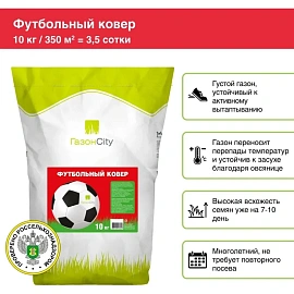 Семена газонной травы Газонcity Эконом Футбольный ковёр 10 кг
