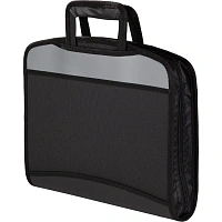 Папка-портфель пластиковая Attache А4+ чёрная/серая (35х27.5 см, 5 отделений) выдвижные ручки