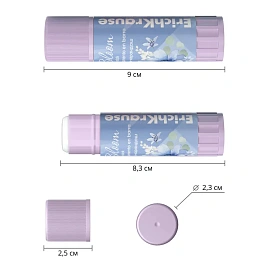 Клей-карандаш ERICH KRAUSE "EasyStick Pastel Bloom", 13 г, 60498