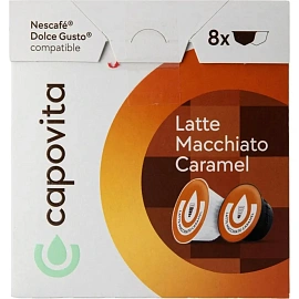 Кофе в капсулах для кофемашин Capovita Latte Macchiato Caramel (16 шт. в упаковке)
