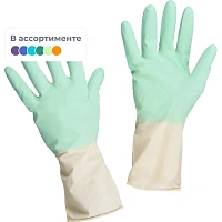 Перчатки латексные Libry Bicolor (размер 10, XL)