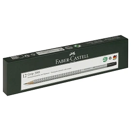 Карандаш чернографитный НВ с ластиком Faber-Castell Grip 2001 заточенный трёхгранный
