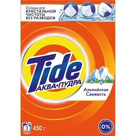 Порошок стиральный автомат Tide Аква пудра Альпийская свежесть 0.45 кг для белого и цветного белья