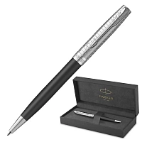 Ручка шариковая PARKER "Sonnet Legacy of Flight", корпус серебристый, черная, 2227802