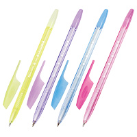 Ручка шариковая BRAUBERG "X-333" PASTEL, СИНЯЯ, корпус тонированованный ассорти, узел 0,7 мм, линия письма 0,35 мм, 142830 фото Ручка шариковая BRAUBERG "X-333" PASTEL, СИНЯЯ, корпус тонированованный ассорти, узел 0,7 мм, линия письма 0,35 мм, 142830