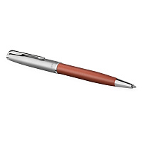 Ручка шариковая Parker "Sonnet Sand Blasted Metal&Orange Lacquer" черная, 1,0мм, поворот., подарочная упаковка фото Ручка шариковая Parker "Sonnet Sand Blasted Metal&Orange Lacquer" черная, 1,0мм, поворот., подарочная упаковка