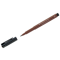 Ручка капиллярная Faber-Castell "Pitt Artist Pen Brush" цвет 169 красно-коричневая, пишущий узел "кисть фото Ручка капиллярная Faber-Castell "Pitt Artist Pen Brush" цвет 169 красно-коричневая, пишущий узел "кисть