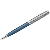 Ручка шариковая Parker "Sonnet Metal & Blue Lacquer СT" черная, 1,0мм, поворот., подарочная упаковка фото Ручка шариковая Parker "Sonnet Metal & Blue Lacquer СT" черная, 1,0мм, поворот., подарочная упаковка