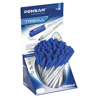 Ручка шариковая масляная PENSAN "Triball", СИНЯЯ, ДИСПЛЕЙ, трехгранная, узел 1 мм, линия письма 0,5 мм, 1003/S60 фото Ручка шариковая масляная PENSAN "Triball", СИНЯЯ, ДИСПЛЕЙ, трехгранная, узел 1 мм, линия письма 0,5 мм, 1003/S60