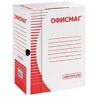 Короб архивный с клапаном А4 (260х325 мм), 150 мм, до 1400 листов, плотный, микрогофрокартон, БЕЛЫЙ, ОФИСМАГ, 123018 фото Короб архивный с клапаном А4 (260х325 мм), 150 мм, до 1400 листов, плотный, микрогофрокартон, БЕЛЫЙ, ОФИСМАГ, 123018
