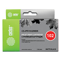 Картридж струйный CACTUS (CS-PFI102MBK) для CANON iPF500/510/F600/605/650/700, матовый черный фото Картридж струйный CACTUS (CS-PFI102MBK) для CANON iPF500/510/F600/605/650/700, матовый черный