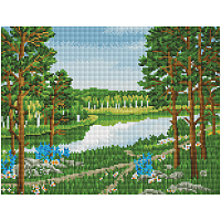 Алмазная мозаика ТРИ СОВЫ "Летний пейзаж", 30*40см, холст на деревянном подрамнике, картонная коробка с пластиковой ручкой фото Алмазная мозаика ТРИ СОВЫ "Летний пейзаж", 30*40см, холст на деревянном подрамнике, картонная коробка с пластиковой ручкой