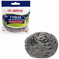 Губка (мочалка) металлическая, спиральная, 50 г, БОЛЬШАЯ, для посуды, гриля, плиты, LAIMA, 603101 фото Губка (мочалка) металлическая, спиральная, 50 г, БОЛЬШАЯ, для посуды, гриля, плиты, LAIMA, 603101