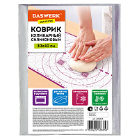 Коврик силиконовый для раскатки/запекания 30х40 см, фиолетовый, DASWERK, 608423 фото Коврик силиконовый для раскатки/запекания 30х40 см, фиолетовый, DASWERK, 608423