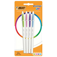 Ручки шариковые BIC "Cristal Up Fun", НАБОР 4 ЦВЕТА (салатовый, розовый, фиолетовый, голубой), узел 1 мм, линия 0,32 мм, блистер, 949870 фото Ручки шариковые BIC "Cristal Up Fun", НАБОР 4 ЦВЕТА (салатовый, розовый, фиолетовый, голубой), узел 1 мм, линия 0,32 мм, блистер, 949870