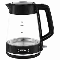 Чайник CENTEK CT-1014, 1,7 л, 2200 Вт, закрытый нагревательный элемент, стекло, черный, CT-1014 Black фото Чайник CENTEK CT-1014, 1,7 л, 2200 Вт, закрытый нагревательный элемент, стекло, черный, CT-1014 Black