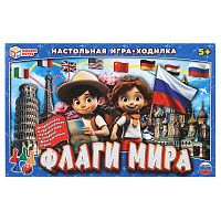 Игра настольная Умные игры "Ходилка. Флаги мира", картонная коробка фото Игра настольная Умные игры "Ходилка. Флаги мира", картонная коробка