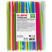 Трубочки для коктейлей гофрированные, пластиковые 5 х 240 мм, цветные КОМПЛЕКТ 250 штук, LAIMA, 608361 фото Трубочки для коктейлей гофрированные, пластиковые 5 х 240 мм, цветные КОМПЛЕКТ 250 штук, LAIMA, 608361