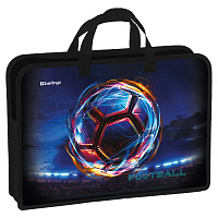 Папка с ручками 1 отделение, А4 Berlingo "Cyber Football", 340*245*75мм, пластик, на молнии фото Папка с ручками 1 отделение, А4 Berlingo "Cyber Football", 340*245*75мм, пластик, на молнии