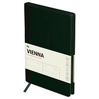 Ежедневник недатированный, А5, 136л., мягкий переплет, кожзам, BG "Vienna. Dark green", темно-зеленый, цветной срез фото Ежедневник недатированный, А5, 136л., мягкий переплет, кожзам, BG "Vienna. Dark green", темно-зеленый, цветной срез