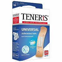 Набор пластырей 20 шт. TENERIS UNIVERSAL универсальный на полимерной основе, бактерицидный с ионами серебра, коробка с европодвесом, 0208-006 фото Набор пластырей 20 шт. TENERIS UNIVERSAL универсальный на полимерной основе, бактерицидный с ионами серебра, коробка с европодвесом, 0208-006