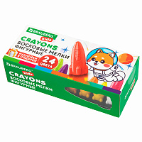 Восковые мелки фигурные BRAUBERG KIDS "РАКЕТА", НАБОР 24 цвета + НАКЛЕЙКИ В ПОДАРОК, 273083 фото Восковые мелки фигурные BRAUBERG KIDS "РАКЕТА", НАБОР 24 цвета + НАКЛЕЙКИ В ПОДАРОК, 273083