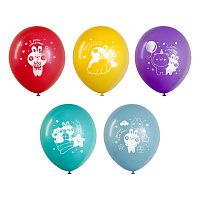 Воздушные шары, 10шт., М12/30см, MESHU "Happy day", пастель, ассорти