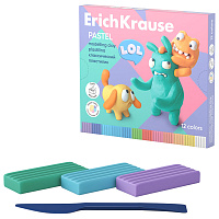 Пластилин классический ERICH KRAUSE "Jolly Friends pastel", 12 цветов, 216 г, со стеком, 61352 фото Пластилин классический ERICH KRAUSE "Jolly Friends pastel", 12 цветов, 216 г, со стеком, 61352