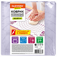 Коврик силиконовый для раскатки/запекания 40х60 см, фиолетовый, ПОДАРОК пластиковый нож, DASWERK, 608425 фото Коврик силиконовый для раскатки/запекания 40х60 см, фиолетовый, ПОДАРОК пластиковый нож, DASWERK, 608425
