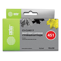 Картридж струйный CACTUS (CS-CLI451Y) для CANON Pixma iP7240, желтый фото Картридж струйный CACTUS (CS-CLI451Y) для CANON Pixma iP7240, желтый