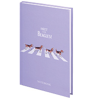 Блокнот А5 134х206 мм, 80 л., твердый, клетка, выборочный лак, STAFF, "Beagles", 114424 фото Блокнот А5 134х206 мм, 80 л., твердый, клетка, выборочный лак, STAFF, "Beagles", 114424
