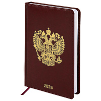 Ежедневник датированный 2026 А5 138х213 мм, BRAUBERG "State", под кожу, коричневый, 117417 фото Ежедневник датированный 2026 А5 138х213 мм, BRAUBERG "State", под кожу, коричневый, 117417