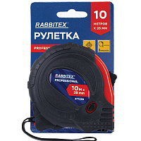 Рулетка измерительная 10 м х 25 мм, обрезиненный корпус, 3 фиксатора, RABBITEX Professional, 671359 фото Рулетка измерительная 10 м х 25 мм, обрезиненный корпус, 3 фиксатора, RABBITEX Professional, 671359