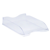 Лоток горизонтальный для бумаг "Люкс", А4 (350х255х70 мм), прозрачный, ЛТ61