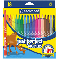 Фломастеры 18 ЦВЕТОВ CENTROPEN "Just Perfect", смываемые, устойчивы к высыханию, 2510/18KK, 7 2510 1885 фото Фломастеры 18 ЦВЕТОВ CENTROPEN "Just Perfect", смываемые, устойчивы к высыханию, 2510/18KK, 7 2510 1885