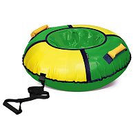 Тюбинг-ватрушка, 95 см, зеленый/желтый, верх ПВХ, Nk, ТБ1К-95/ЗЖ2 фото Тюбинг-ватрушка, 95 см, зеленый/желтый, верх ПВХ, Nk, ТБ1К-95/ЗЖ2