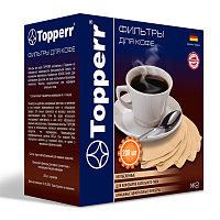 Фильтр TOPPERR №2 для кофеварок, бумажный, неотбеленный, 200 штук, 3049 фото Фильтр TOPPERR №2 для кофеварок, бумажный, неотбеленный, 200 штук, 3049