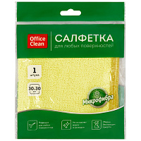 Салфетка для уборки OfficeClean "Стандарт", микрофибра, 30*30см, 1шт., европодвес фото Салфетка для уборки OfficeClean "Стандарт", микрофибра, 30*30см, 1шт., европодвес