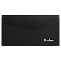 Папка-конверт на кнопке Berlingo "Soft Touch", C6, 200мкм, софт-тач, черная фото Папка-конверт на кнопке Berlingo "Soft Touch", C6, 200мкм, софт-тач, черная