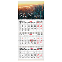 Календарь квартальный на 2026 г., 3 блока, 3 гребня, бегунок, офсет, BRAUBERG, "Мегаполис", 116757 фото Календарь квартальный на 2026 г., 3 блока, 3 гребня, бегунок, офсет, BRAUBERG, "Мегаполис", 116757