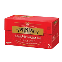 Чай TWININGS "English Breakfast", 25 пакетиков в конвертах по 2 г, БРИТАНИЯ, 12005 фото Чай TWININGS "English Breakfast", 25 пакетиков в конвертах по 2 г, БРИТАНИЯ, 12005