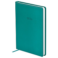 Ежедневник датированный 2026г., А6, 176л., твердый переплет, кожзам, BG "Winner. Dark teal", темно-бирюзовый фото Ежедневник датированный 2026г., А6, 176л., твердый переплет, кожзам, BG "Winner. Dark teal", темно-бирюзовый