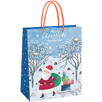 Пакет подарочный 26*32*12см MESHU "Christmas", матовая ламинация фото Пакет подарочный 26*32*12см MESHU "Christmas", матовая ламинация