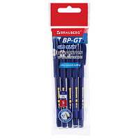 Ручки шариковые BRAUBERG BP-GT GLD BLUE, НАБОР 5 ШТУК, СИНИЕ, пишущий узел 0,7 мм, линия письма 0,35 мм, 144511