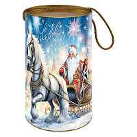 Подарок новогодний "БЕЛЫЙ КОНЬ", НАБОР конфет 600 г, картонная туба, МОСУПАК фото Подарок новогодний "БЕЛЫЙ КОНЬ", НАБОР конфет 600 г, картонная туба, МОСУПАК