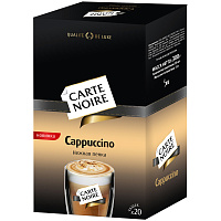 Кофе растворимый Carte Noire "Capuccino", сублимированный, порционный, 20 пакетиков*15г, картонная коробка фото Кофе растворимый Carte Noire "Capuccino", сублимированный, порционный, 20 пакетиков*15г, картонная коробка