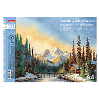 Альбом для рисования А4 20 л., гребень, подложка, бумага 220 г/м, HATBER, "Горный уголок", 090263, 20А4лтAгр_33410 фото Альбом для рисования А4 20 л., гребень, подложка, бумага 220 г/м, HATBER, "Горный уголок", 090263, 20А4лтAгр_33410